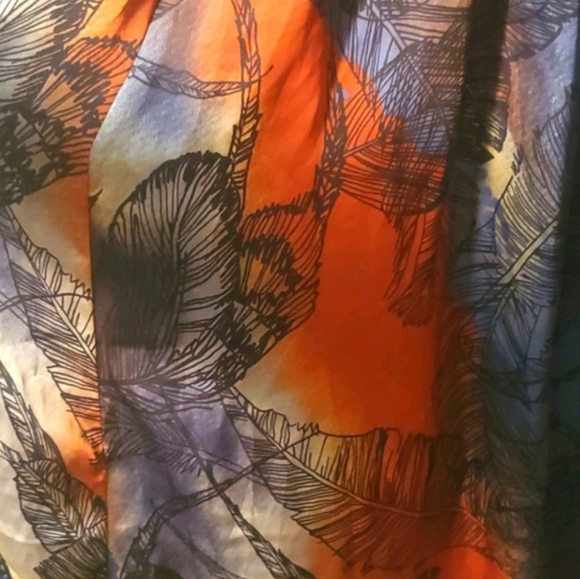 Multi-Colored Leaf Print Strapless Sun Dress - Picture 10 of 10